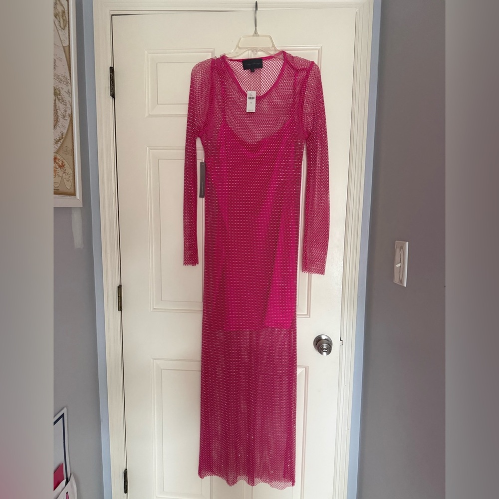 Sunday in Brooklyn Vibrant Pink Long Sleeve Dress